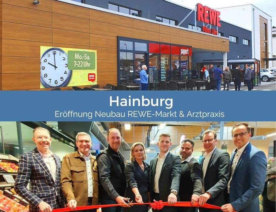 Hainburg-Hainstedt: REWE-Neubau eröffnet in gemischt genutzter Handelsimmobilie